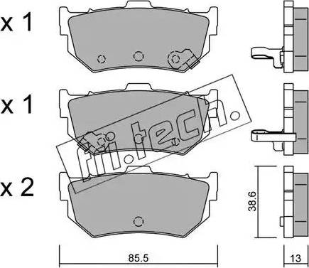 Fri.Tech. 172.0 - Kit pastiglie freno, Freno a disco autozon.pro