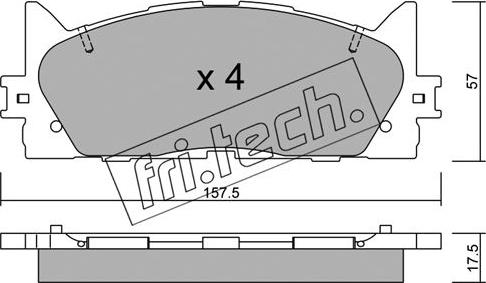 Fri.Tech. 899.0 - Kit pastiglie freno, Freno a disco autozon.pro