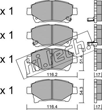 Fri.Tech. 894.0 - Kit pastiglie freno, Freno a disco autozon.pro