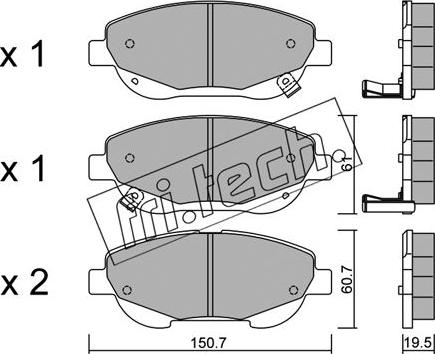 Fri.Tech. 896.0 - Kit pastiglie freno, Freno a disco autozon.pro