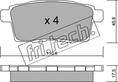 Fri.Tech. 890.0 - Kit pastiglie freno, Freno a disco autozon.pro