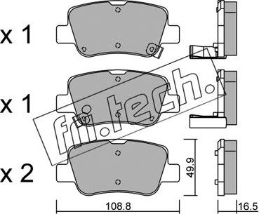 Fri.Tech. 898.0 - Kit pastiglie freno, Freno a disco autozon.pro