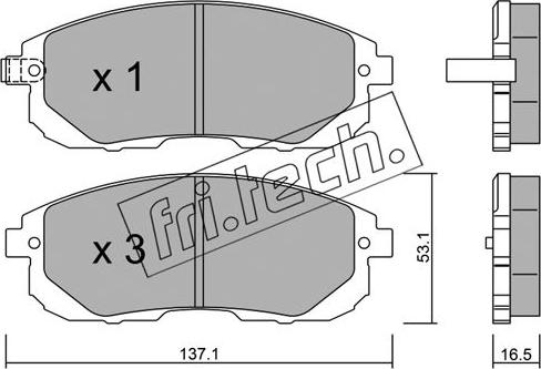 Fri.Tech. 893.0 - Kit pastiglie freno, Freno a disco autozon.pro