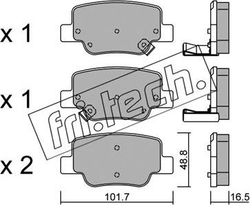 Fri.Tech. 897.0 - Kit pastiglie freno, Freno a disco autozon.pro