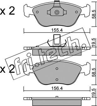 Fri.Tech. 849.0 - Kit pastiglie freno, Freno a disco autozon.pro