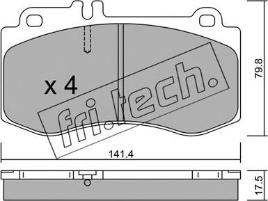 Fri.Tech. 844.0 - Kit pastiglie freno, Freno a disco autozon.pro