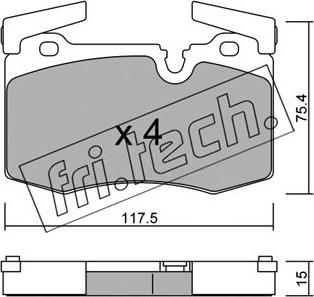 Fri.Tech. 846.0 - Kit pastiglie freno, Freno a disco autozon.pro