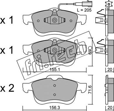 Fri.Tech. 840.0 - Kit pastiglie freno, Freno a disco autozon.pro