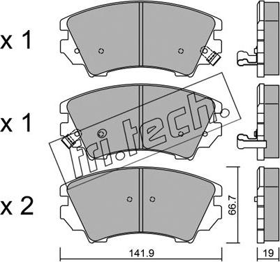 Fri.Tech. 859.0 - Kit pastiglie freno, Freno a disco autozon.pro