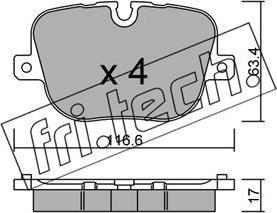 Fri.Tech. 854.0 - Kit pastiglie freno, Freno a disco autozon.pro