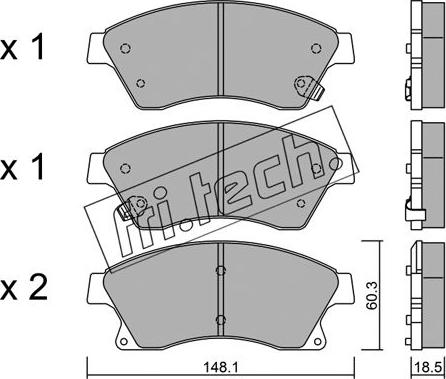 Fri.Tech. 855.0 - Kit pastiglie freno, Freno a disco autozon.pro