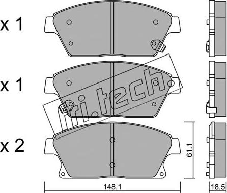 Fri.Tech. 856.0 - Kit pastiglie freno, Freno a disco autozon.pro