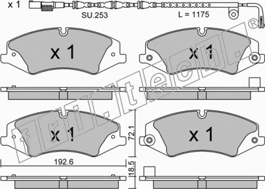 Fri.Tech. 8536W - Kit pastiglie freno, Freno a disco autozon.pro