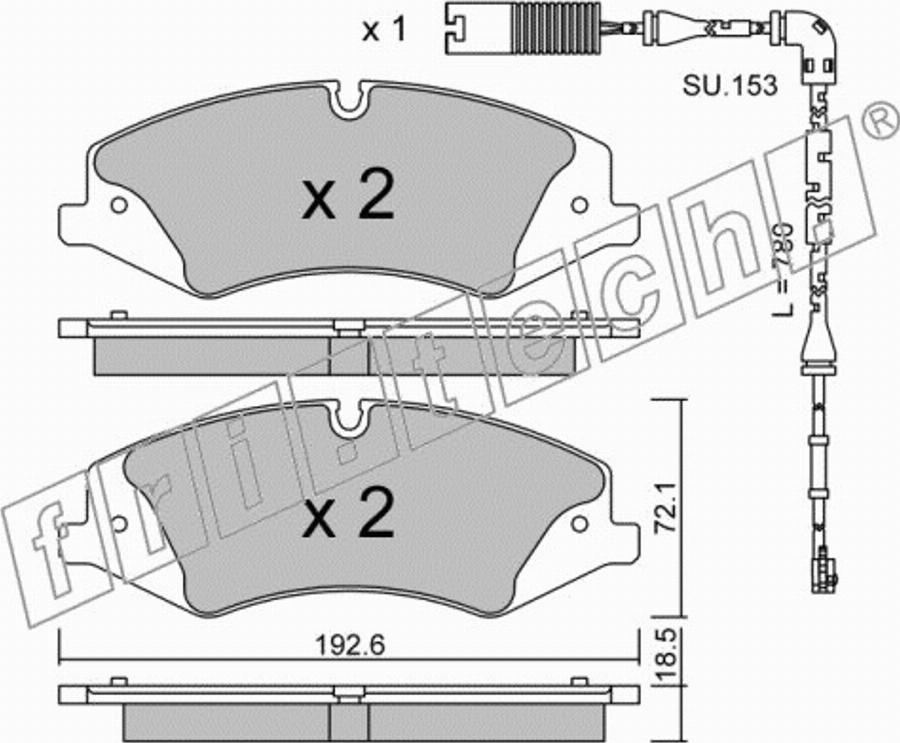 Fri.Tech. 8531W - Kit pastiglie freno, Freno a disco autozon.pro