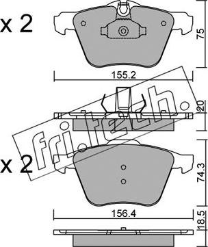 Fri.Tech. 852.0 - Kit pastiglie freno, Freno a disco autozon.pro