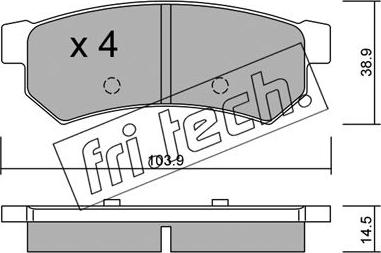 Fri.Tech. 863.0 - Kit pastiglie freno, Freno a disco autozon.pro