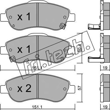 Fri.Tech. 805.0 - Kit pastiglie freno, Freno a disco autozon.pro