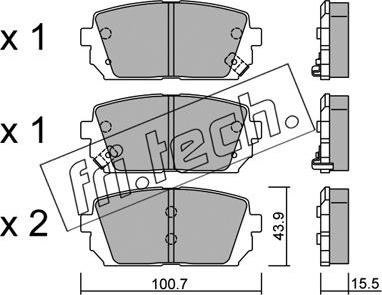 Fri.Tech. 800.0 - Kit pastiglie freno, Freno a disco autozon.pro