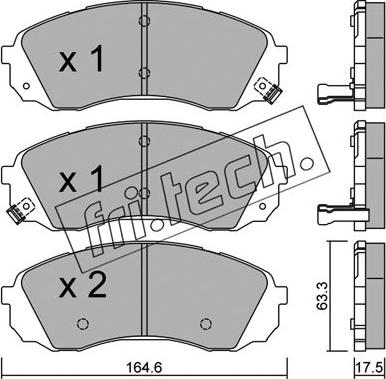 Fri.Tech. 801.0 - Kit pastiglie freno, Freno a disco autozon.pro