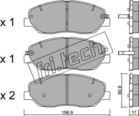 Fri.Tech. 803.0 - Kit pastiglie freno, Freno a disco autozon.pro