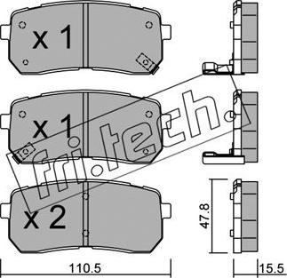 Fri.Tech. 802.0 - Kit pastiglie freno, Freno a disco autozon.pro