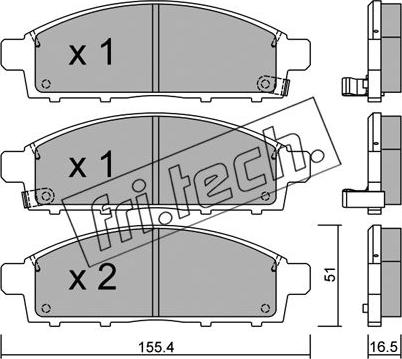 Fri.Tech. 807.0 - Kit pastiglie freno, Freno a disco autozon.pro