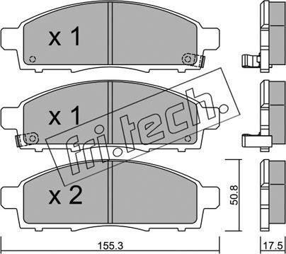 Fri.Tech. 807.1 - Kit pastiglie freno, Freno a disco autozon.pro