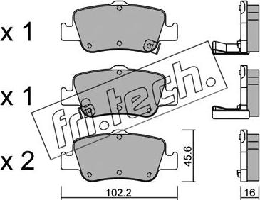 Fri.Tech. 812.0 - Kit pastiglie freno, Freno a disco autozon.pro