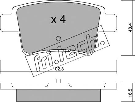 Fri.Tech. 817.0 - Kit pastiglie freno, Freno a disco autozon.pro