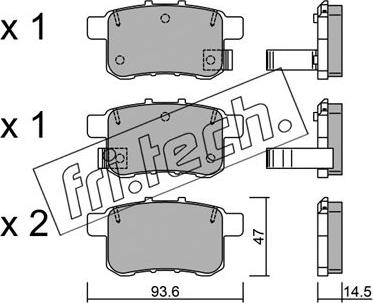 Fri.Tech. 885.0 - Kit pastiglie freno, Freno a disco autozon.pro