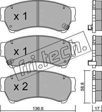 Fri.Tech. 886.0 - Kit pastiglie freno, Freno a disco autozon.pro