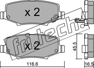 Fri.Tech. 880.0 - Kit pastiglie freno, Freno a disco autozon.pro