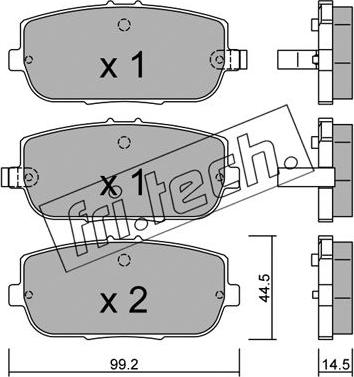 Fri.Tech. 888.0 - Kit pastiglie freno, Freno a disco autozon.pro