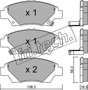 Fri.Tech. 882.0 - Kit pastiglie freno, Freno a disco autozon.pro