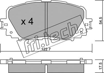 Fri.Tech. 836.0 - Kit pastiglie freno, Freno a disco autozon.pro