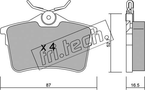 Fri.Tech. 832.0 - Kit pastiglie freno, Freno a disco autozon.pro