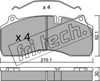 Fri.Tech. 823.0 - Kit pastiglie freno, Freno a disco autozon.pro