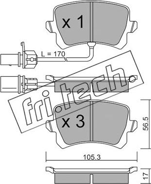 Fri.Tech. 822.1 - Kit pastiglie freno, Freno a disco autozon.pro