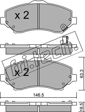 Fri.Tech. 879.1 - Kit pastiglie freno, Freno a disco autozon.pro