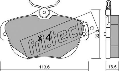 Fri.Tech. 873.0 - Kit pastiglie freno, Freno a disco autozon.pro