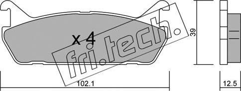 Fri.Tech. 399.0 - Kit pastiglie freno, Freno a disco autozon.pro