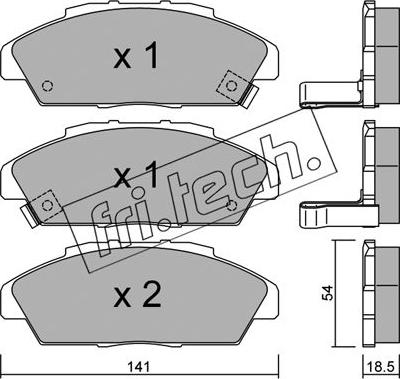 Fri.Tech. 394.0 - Kit pastiglie freno, Freno a disco autozon.pro