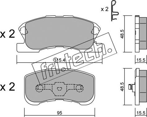 Fri.Tech. 390.0 - Kit pastiglie freno, Freno a disco autozon.pro