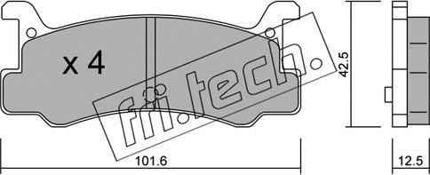 Fri.Tech. 398.0 - Kit pastiglie freno, Freno a disco autozon.pro