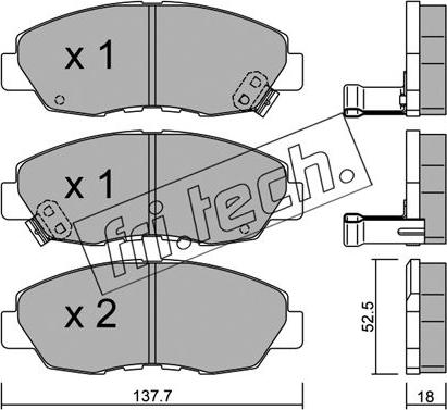 Fri.Tech. 393.0 - Kit pastiglie freno, Freno a disco autozon.pro