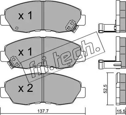 Fri.Tech. 393.1 - Kit pastiglie freno, Freno a disco autozon.pro