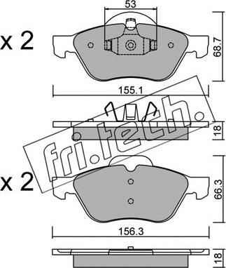 Fri.Tech. 344.0 - Kit pastiglie freno, Freno a disco autozon.pro