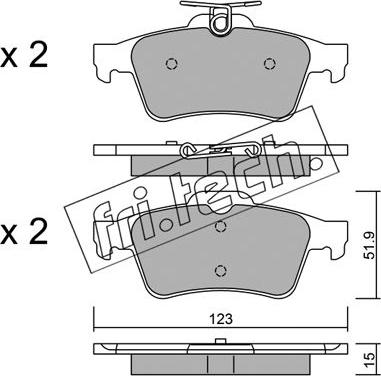 Fri.Tech. 346.3 - Kit pastiglie freno, Freno a disco autozon.pro