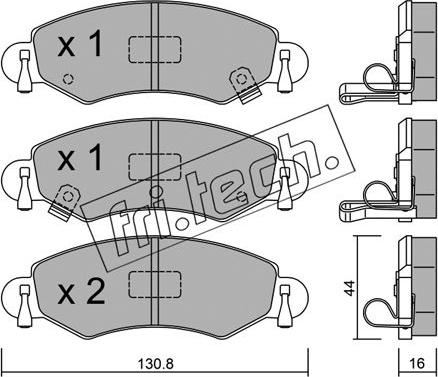 Fri.Tech. 348.0 - Kit pastiglie freno, Freno a disco autozon.pro