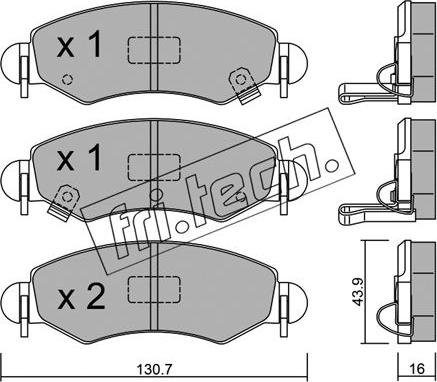 Fri.Tech. 348.1 - Kit pastiglie freno, Freno a disco autozon.pro